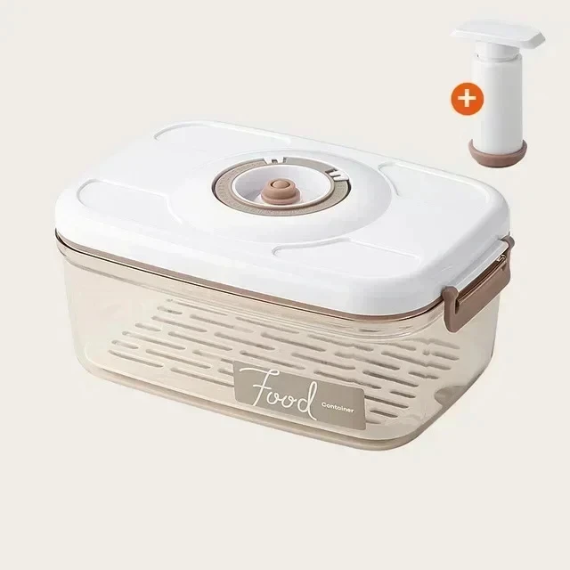Langlebige, transparente Vakuum-Frischhaltedose mit Handpumpe. Perfektes Küchenzubehör für jede moderne Küche.