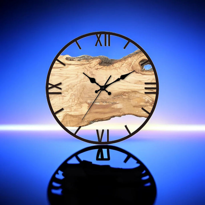 Moderne transparente Acryl-Wanduhr, perfekt als minimalistische Dekoration und zeitloser Blickfang im Wohnzimmer.