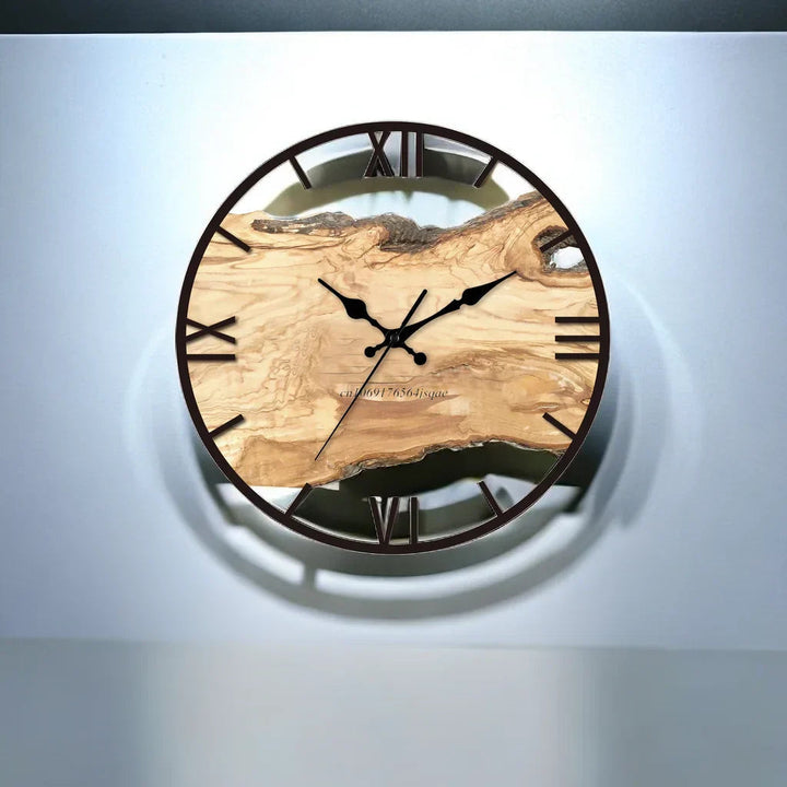 Einzigartige, transparente Wanduhr "Glimmor" aus Acrylglas; modernes Design für stilvolle Heimdekoration.
