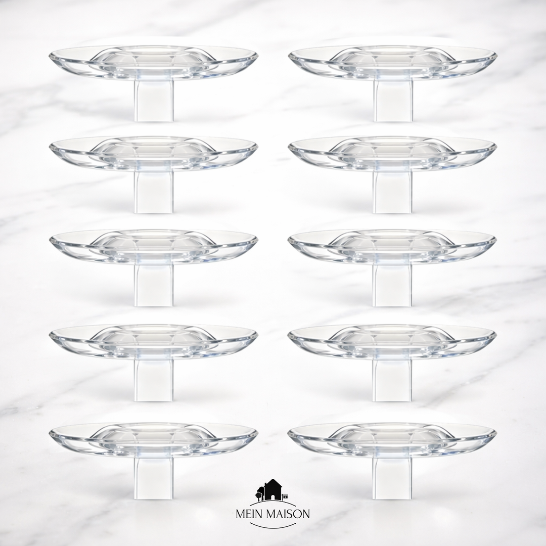 Minimalistischer Blumenhalter als transparentes Designelement für moderne Wohndeko.