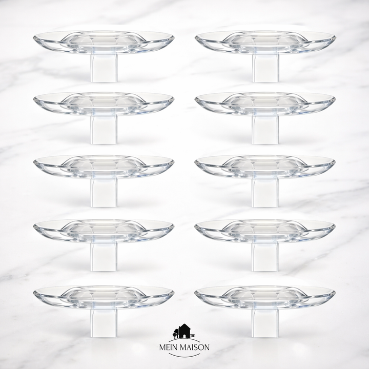 Minimalistischer Blumenhalter als transparentes Designelement für moderne Wohndeko.