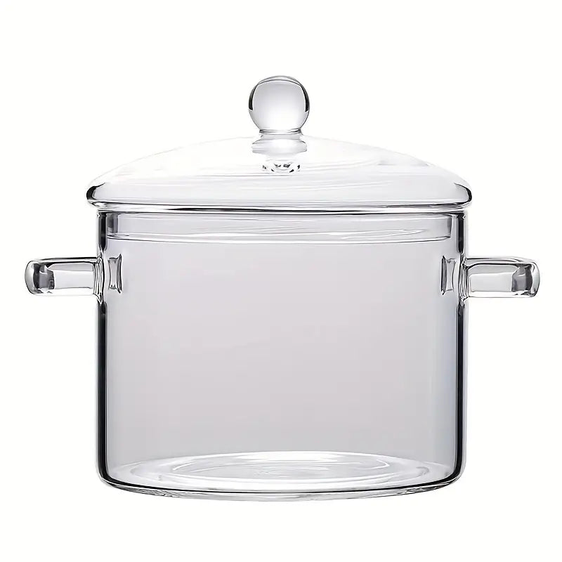Vielseitiger ClearCook Kochtopf mit elegantem Design, perfekt zum Kochen, Servieren und als Deko.