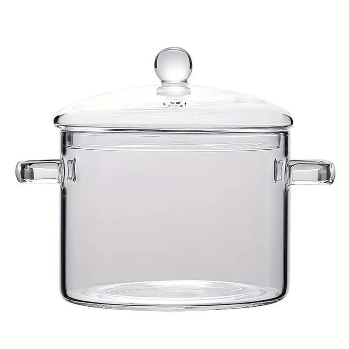 Vielseitiger ClearCook Kochtopf mit elegantem Design, perfekt zum Kochen, Servieren und als Deko.