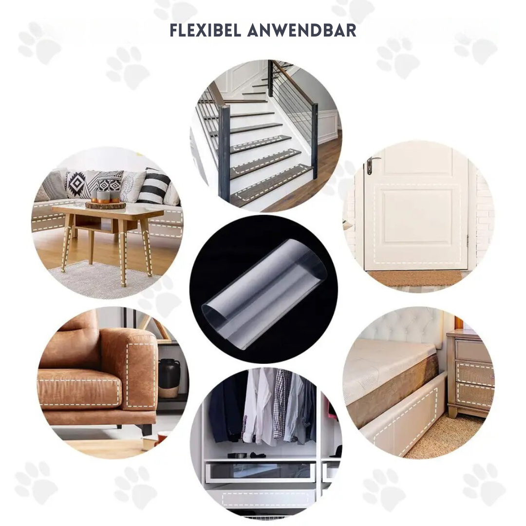 Möbelschutzfolie für Katzenbesitzer, verhindert Kratzer an Sofas und Sesseln.
