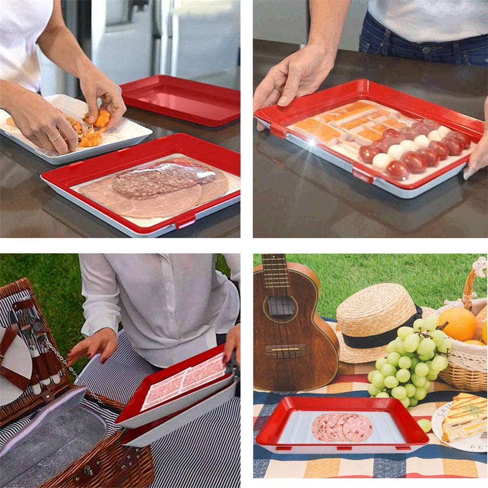 Innovatives Frischhalte-Tablett für hygienische und länger frische Lebensmittel – perfekt für Haushalt & Küche.