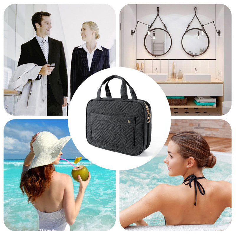 Travelique Organizer, hängend, mit Haken, aus pfirsichhaut-ähnlichem Material, für Herren & Damen.