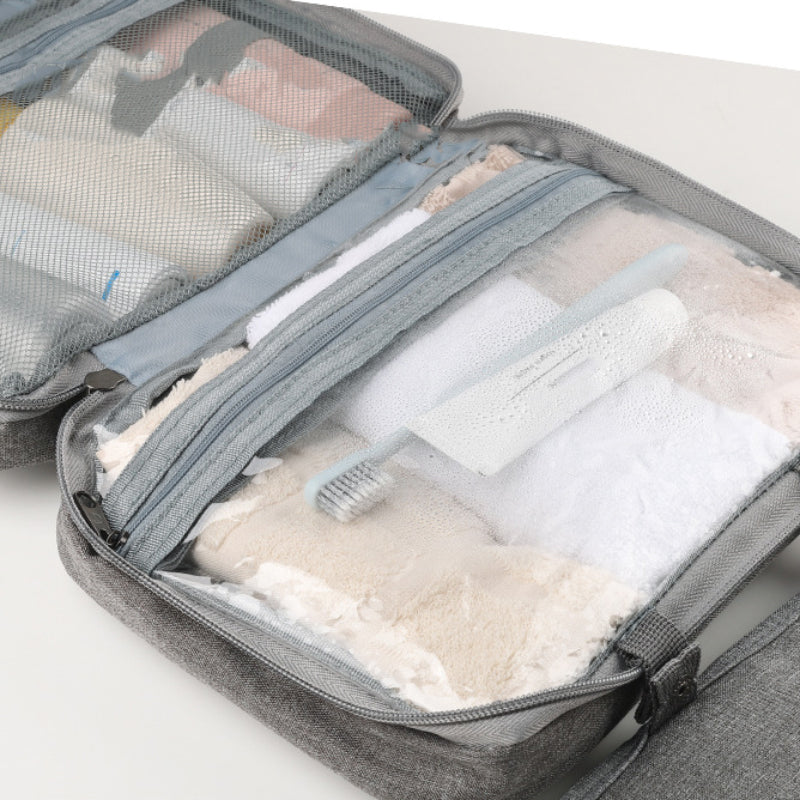 Travelique Hängtasche, unisex, wasserabweisend, perfekter Reiseorganizer für Hygieneartikel.
