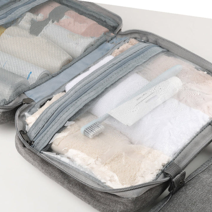Travelique Hängtasche, unisex, wasserabweisend, perfekter Reiseorganizer für Hygieneartikel.
