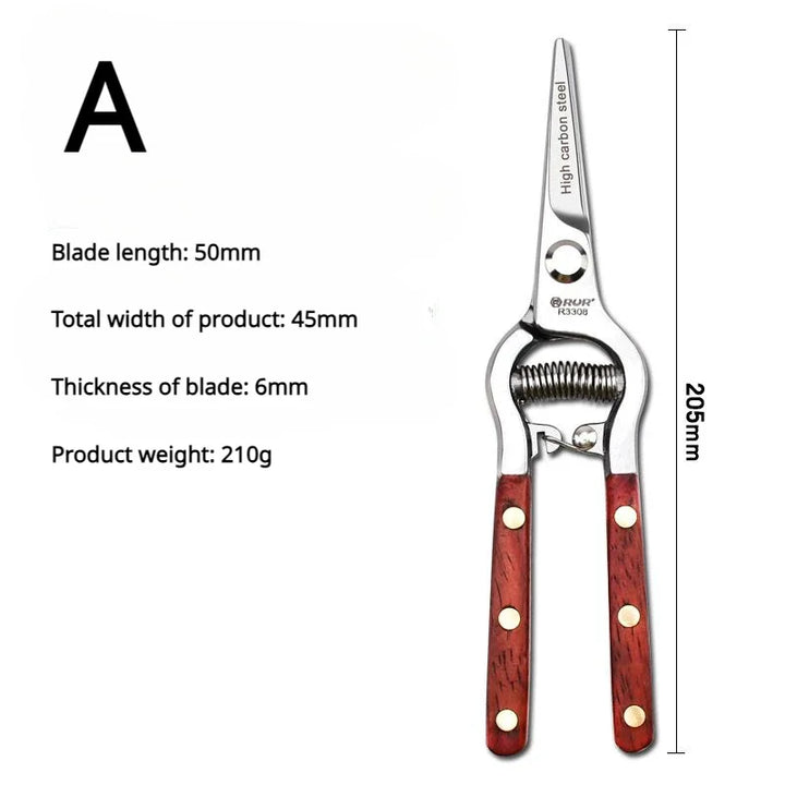 Präzise Astschere TreeGrip 20 mit Holzgriff für saubere Obstbaum- und Strauchschnitte. Ideales Gartenwerkzeug.