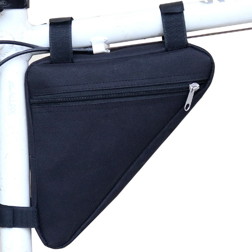 Wasserdichte TriFrame Fahrradtasche, perfekt für Mountainbike & Rennrad, schützt Handy & Schlüssel vor Regen.