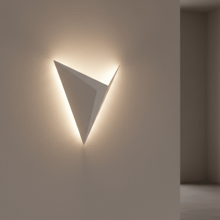 TRIGLOW LED Dreieck Wandleuchte in Schwarz, modernes geometrisches Design, ideal für Wohnzimmer & Schlafzimmer.