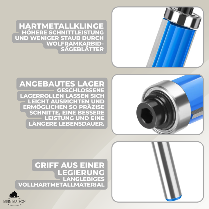 Ergonomisches TrimBitMaster Handentgratwerkzeug; perfekt für Heimwerker und professionelle Kantenbearbeitung.