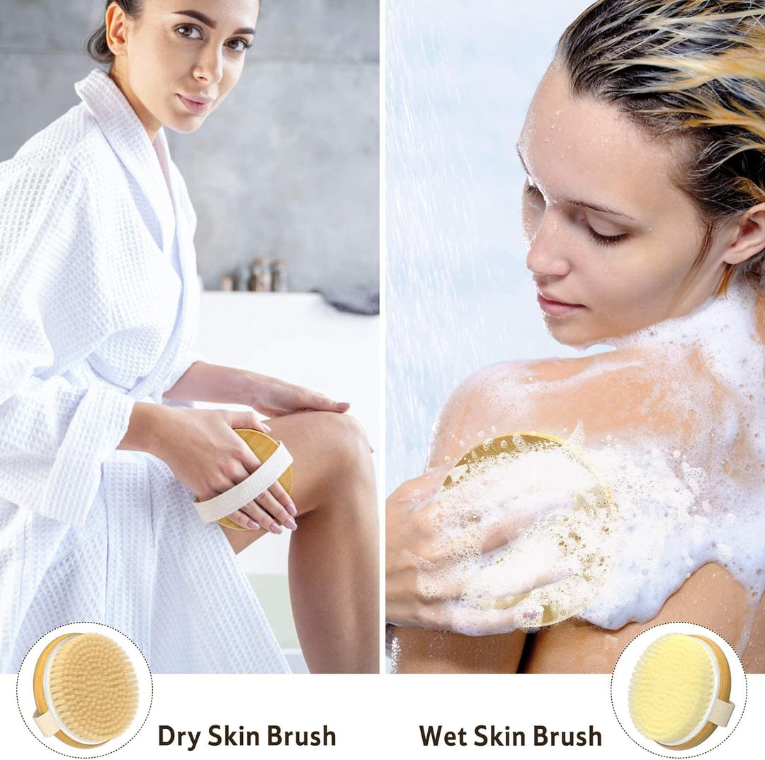Wellness Trockenbürste für tägliche Hautpflege. Stimuliert Durchblutung & sorgt für seidig glatte Haut. Ideales Peeling.