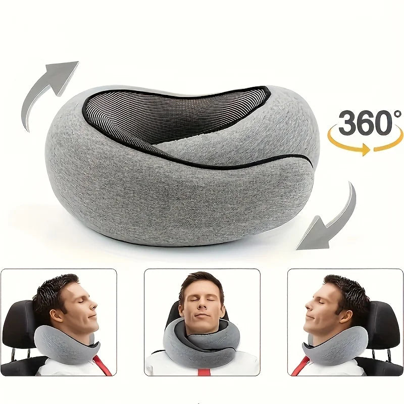 Stützendes U-förmiges Nackenkissen für Reisen; bietet optimalen Halt im Nackenbereich für Auto, Flug und Büro.