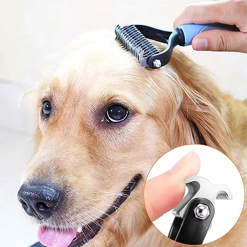 Ultimativer Entwirrkamm für Haustiere, löst Knoten & entfernt Unterwolle, für glänzendes Fell.