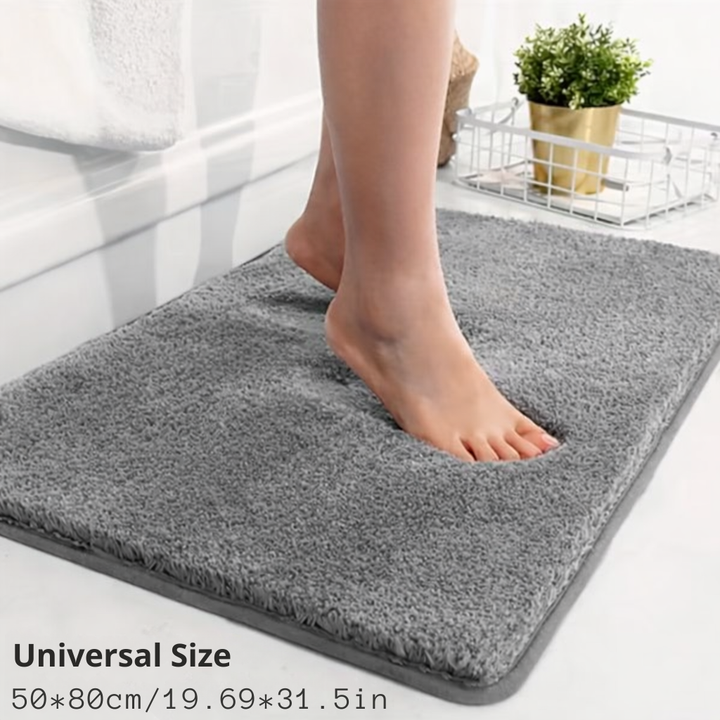 Ultra-weiche Badematte, schnell trocknend & rutschfest für Komfort im Badezimmer.