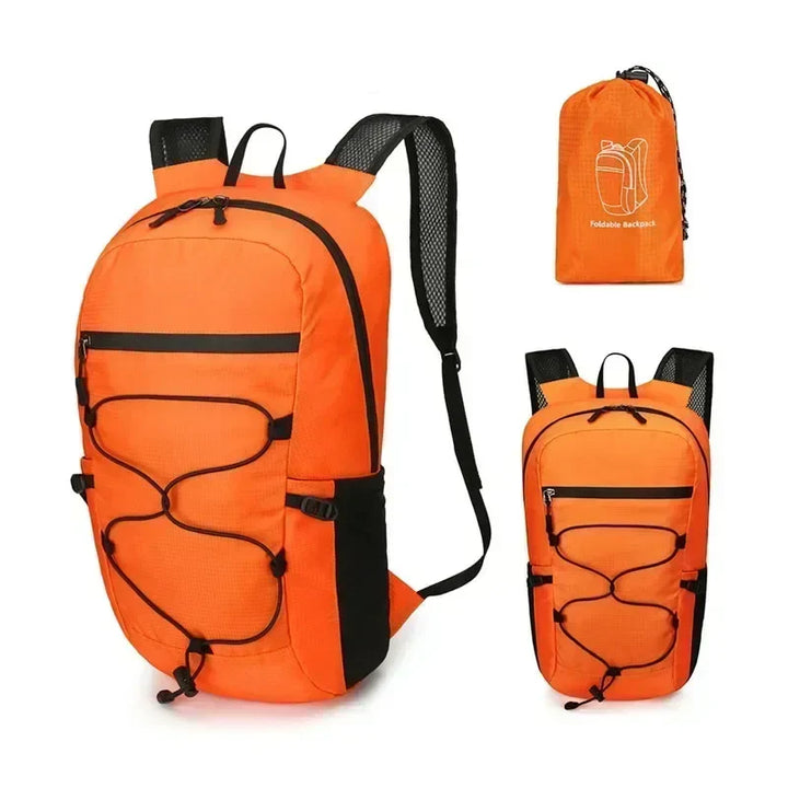 Outdoor-Rucksack 20L entfaltet, zeigt sein geräumiges Fach für leichte Reisen & Sport.