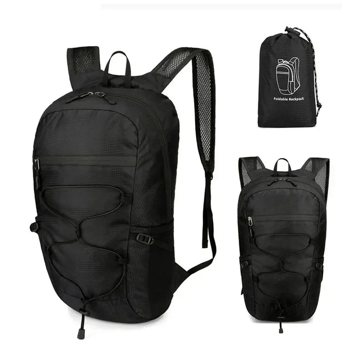 Faltbarer 20L Sport-Rucksack aus wasserdichtem Material; ideal für Outdoor & Reisen.