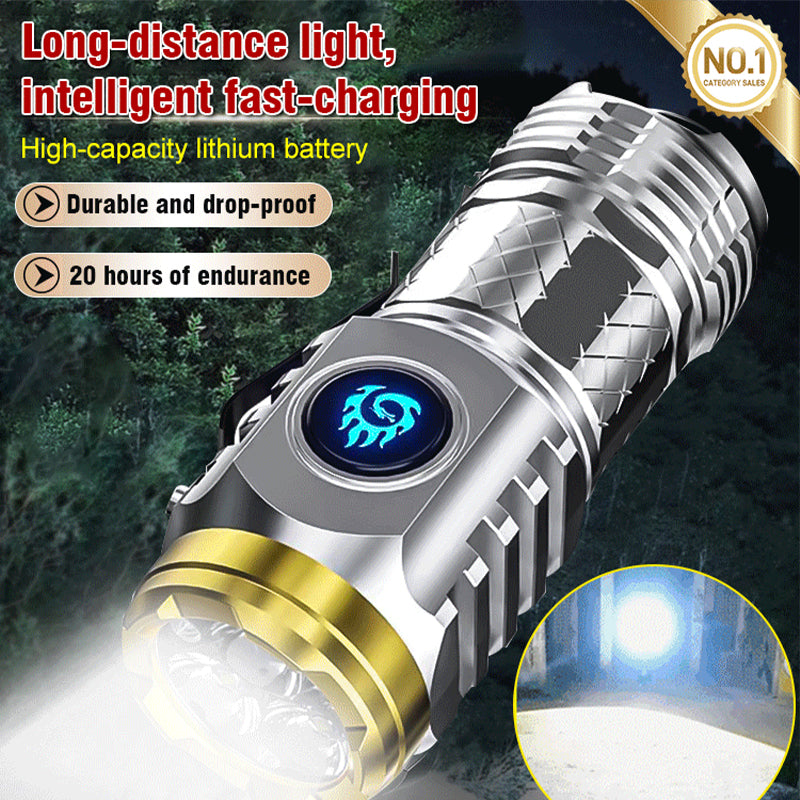Wasserdichte, stoßfeste Mini-Taschenlampe für Notfälle, Camping und Outdoor; extrem leuchtstark.