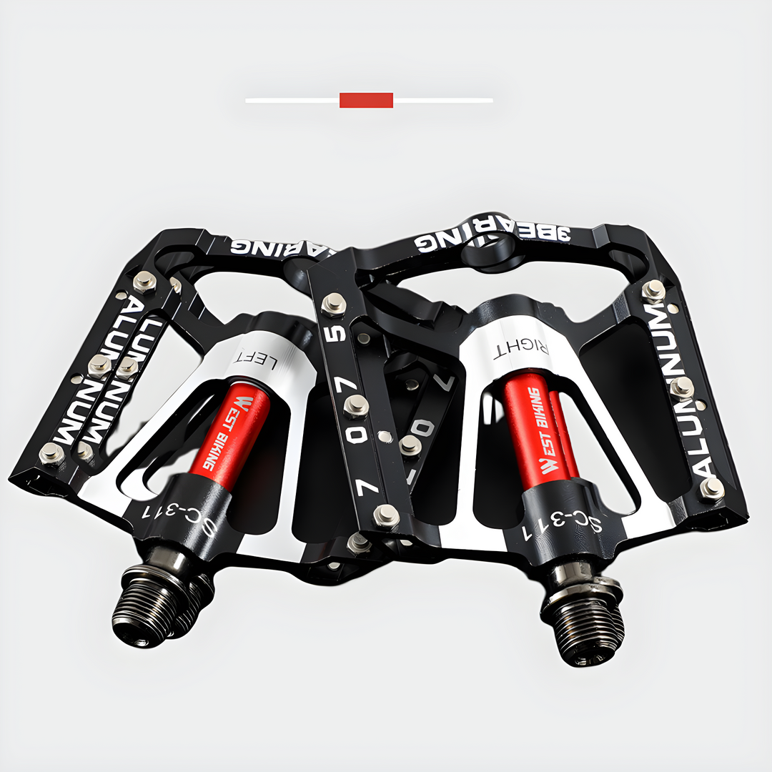 Ultraleichte Anti-Rutsch Fahrradpedale aus Aluminium für Mountainbike & Rennrad, schwarz.