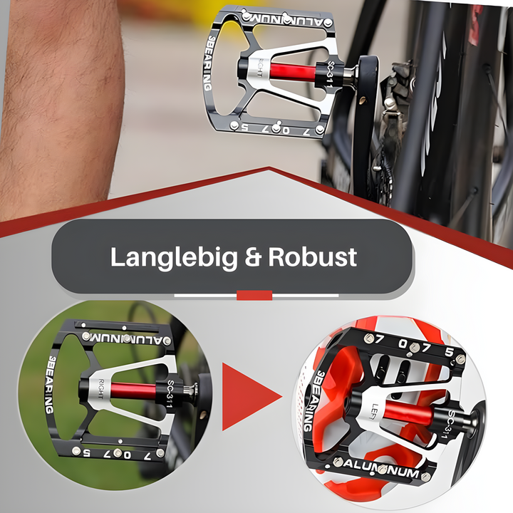 Paar schwarze ultraleichte Anti-Rutsch Aluminium-Fahrradpedale, ideal für MTB, Rennrad & Fahrradzubehör.