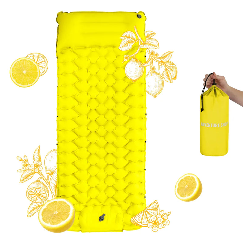Ergonomische aufblasbare Schlafmatte, bietet optimale Isolation und Komfort für Wanderer.