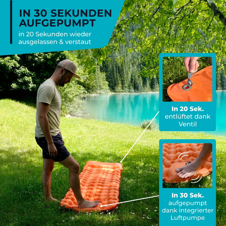 Bequeme Unisex Isomatte für Outdoor-Abenteuer, schnell aufblasbar & ideal für Trekking.