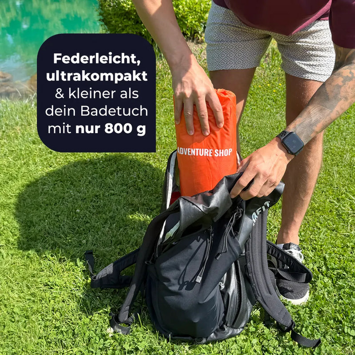 Robuste Outdoor-Isomatte, schnell aufblasbar, perfekt für entspannte Nächte beim Wandern.