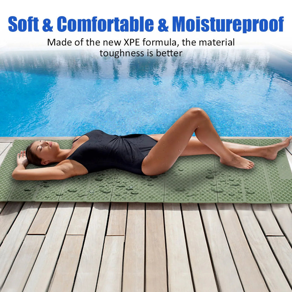 Faltbare Campingmatte, ultraleicht & platzsparend, perfekt für Rucksackreisen und Outdoor.