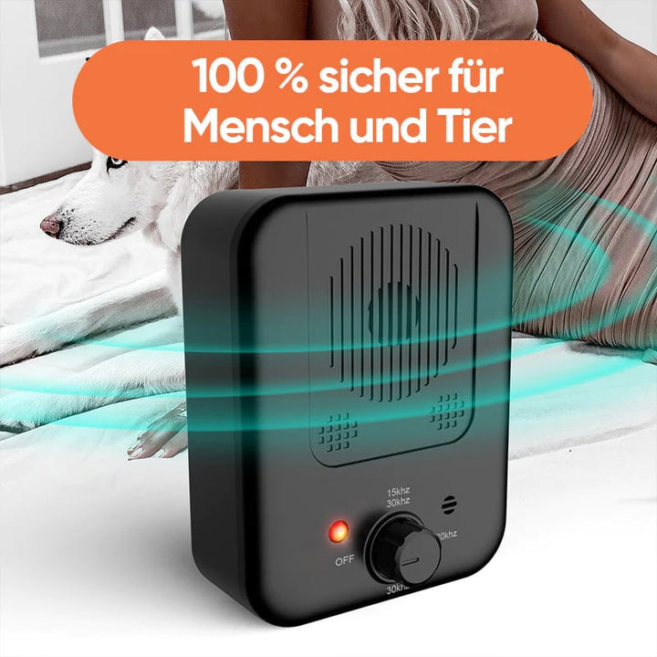 Antibell-Trainingsgerät für Hunde mit Ultraschall, sanfte & effektive Bellkontrolle im Tierbedarf.