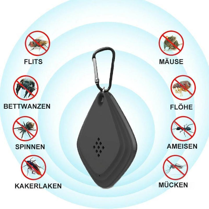 Wiederaufladbarer Ultraschall Zeckenschutz für Hunde und Katzen, sanfte Flohabwehr für Haustiere.