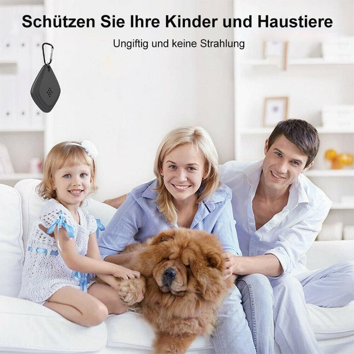 Tragbarer Ultraschall-Zeckenschutz für Spaziergänge, effektiver Flohschutz für Haustiere im Freien.