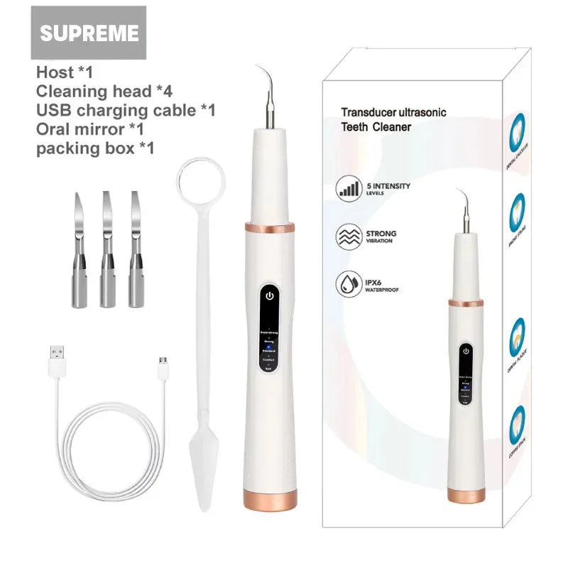 USB-Zahnpflegegerät für Hunde & Katzen, 5 Stufen, wiederaufladbar, für verbesserte Mundhygiene.