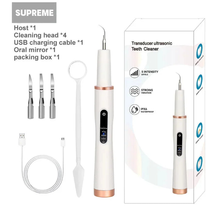USB-Zahnpflegegerät für Hunde & Katzen, 5 Stufen, wiederaufladbar, für verbesserte Mundhygiene.