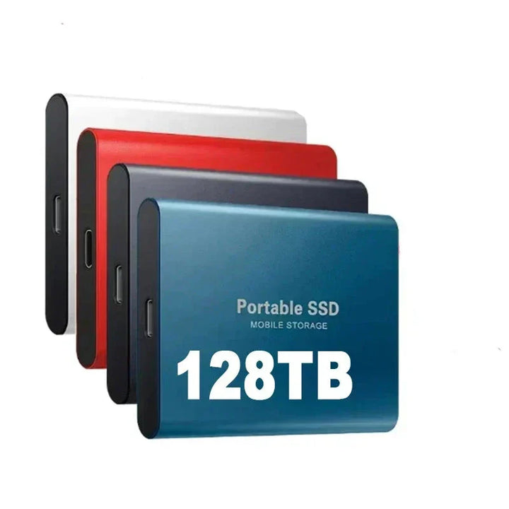 Ultraschnelle externe SpeedDrive Pro SSD für mobilen Datentransfer. Elegantes, robustes Speichermedium.