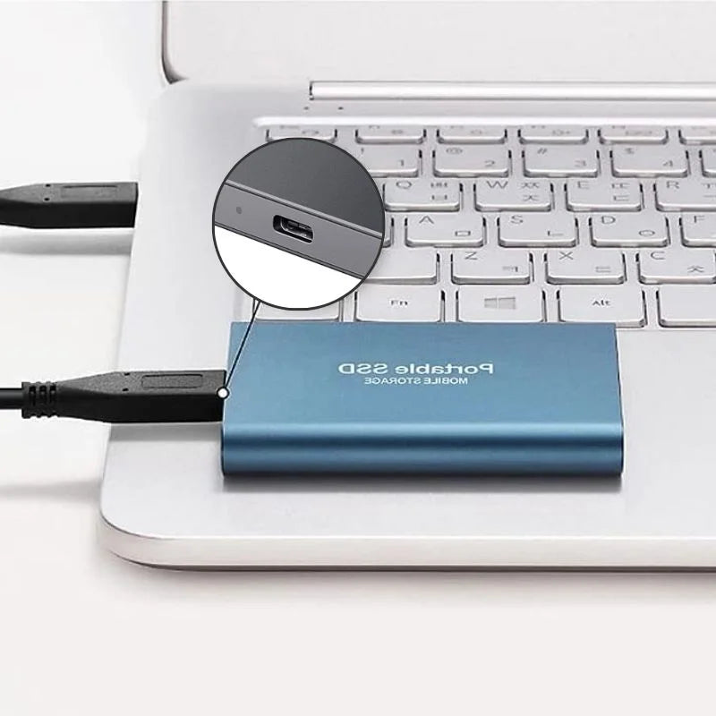 Hochleistungs-Flash-Speicher: ultraschnelle externe SSD für schnelle Datenübertragung und Backup via USB 3.1.