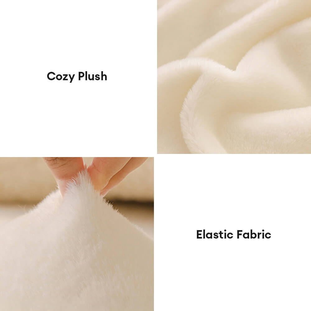 Ultraweicher Plüsch-Sofabezug aus hautfreundlichem Material. Perfekter Schutz für Ihr Sofa im Wohnzimmer.