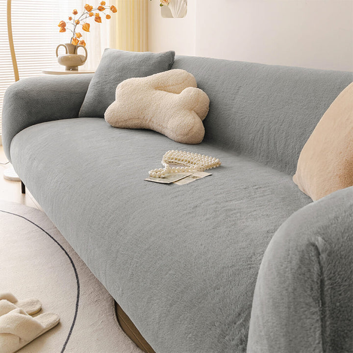 Hochwertiger Plüsch-Sofabezug. Ultraweicher Stretch-Überzug für Sofa. Schützt & verschönert Ihr Wohnzimmer.