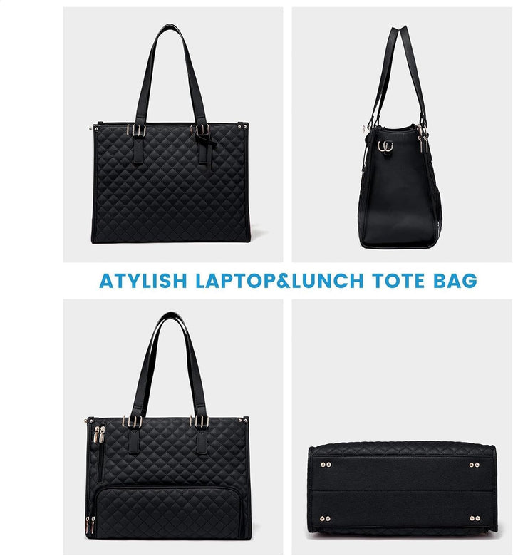 Unisex 2-in-1 Arbeitstasche: Isoliertes Fach für frische Mahlzeiten, Laptop-Schutz. Ideal für Büro & Reise.