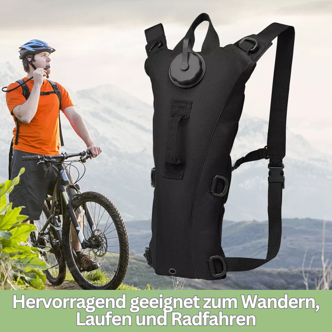 Hydrationsrucksack 3L mit Trinksystem. Ergonomischer Sportrucksack für lange Touren.