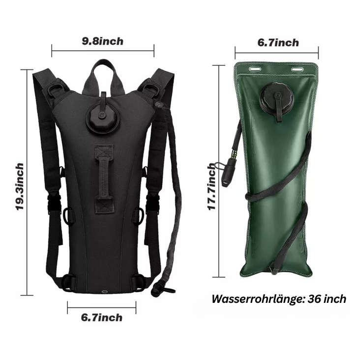 Unisex 3L Trinkrucksack für lange Outdoor-Abenteuer. Wasserrucksack mit integriertem Trinksystem.