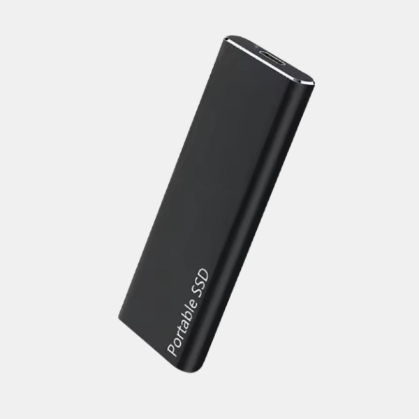 Elegante unisex 4TB externe SSD Festplatte mit USB-C Anschluss; schneller digitaler Speicher für alle Geräte.