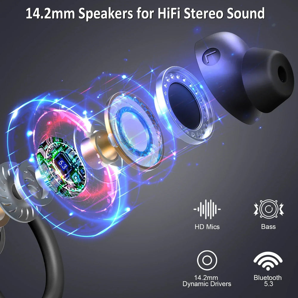 Komfortable AeroTune In-Ear Ohrhörer für kabellosen Musikgenuss unterwegs. Ergonomisches Design.