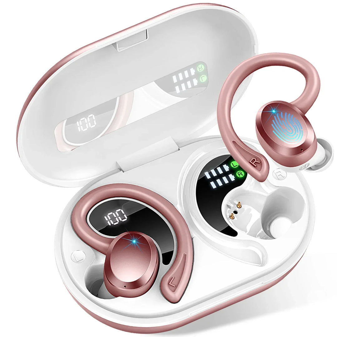 Einzelner AeroTune Ohrhörer zeigt minimalistisches Design und hochwertige Verarbeitung für Top-Audio.