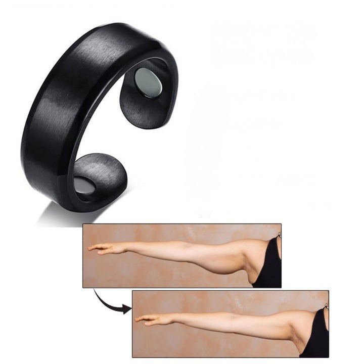Unisex Akupressur Magnetring, verstellbar, fördert Balance & Wohlbefinden, ideal für Handmassage & Therapie.