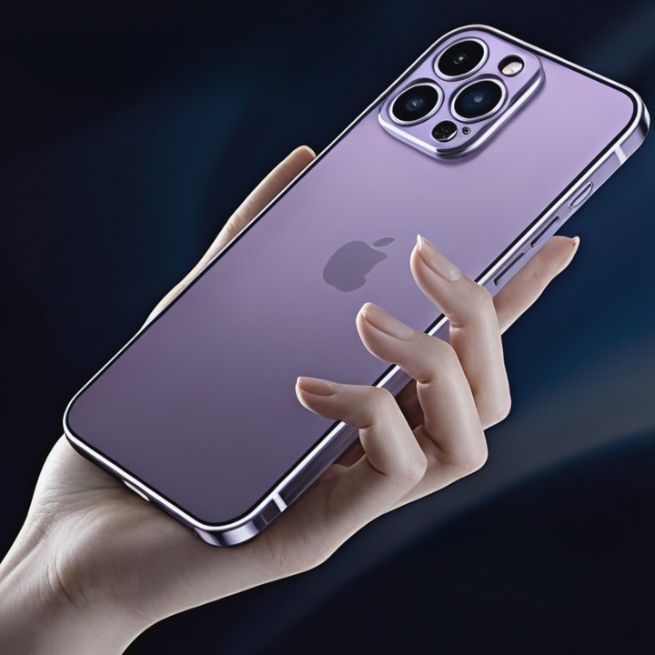 Stilvolle Metallhülle für iPhone, kombiniert Robustheit mit einem modernen, schlanken Look.