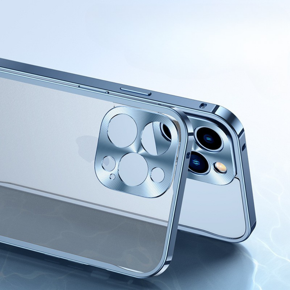 Robuste Metallhülle für iPhone, kratzfest und langlebig, ideal als Premium Smartphone Zubehör.