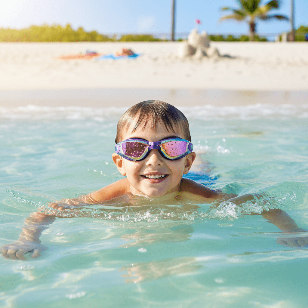 Verstellbare Unisex Schwimmbrille mit weichem Silikonband für komfortablen Sitz beim Sport & Training.