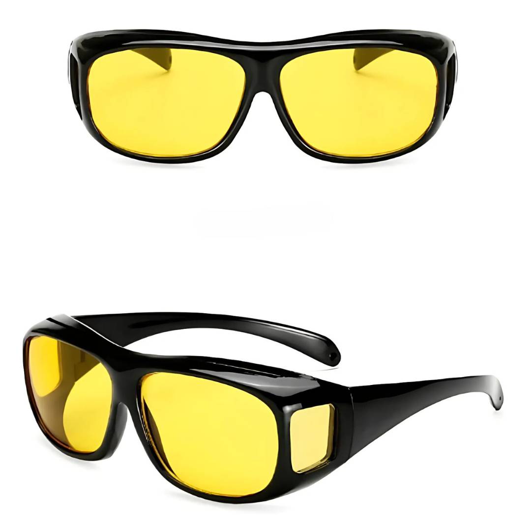 Gelbe Fahrbrille mit Anti-Blend-Effekt, optimiert die Nachtsicht und den Augenschutz für Autofahrer.