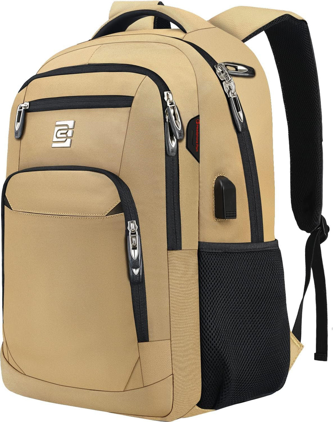 Unisex Anti-Diebstahl Laptop-Rucksack mit USB-Ladeanschluss, ideal für sichere Reisen und Arbeit.